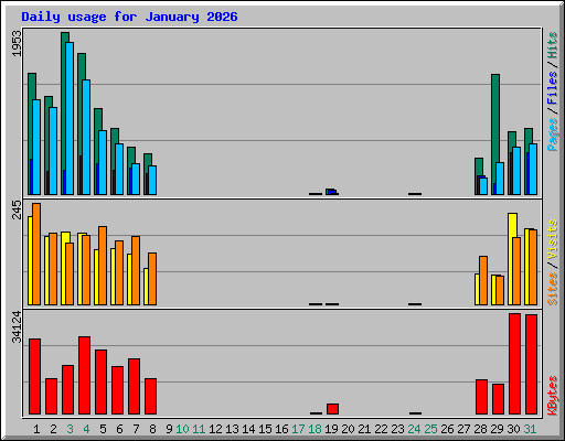 Daily usage for January 2026