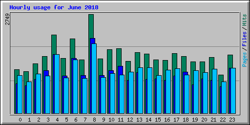 Hourly usage for June 2018