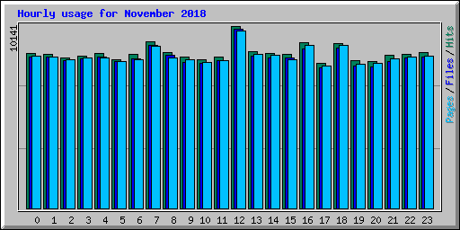 Hourly usage for November 2018