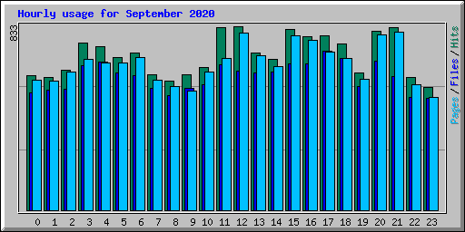 Hourly usage for September 2020