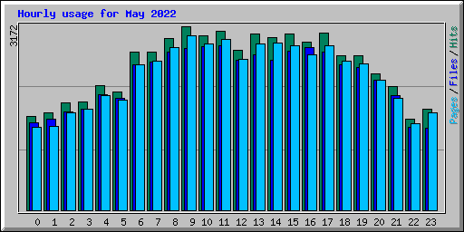 Hourly usage for May 2022