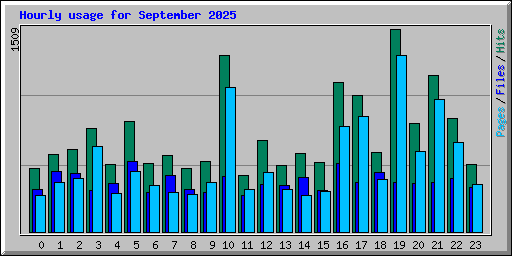 Hourly usage for September 2025
