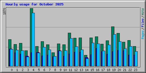 Hourly usage for October 2025